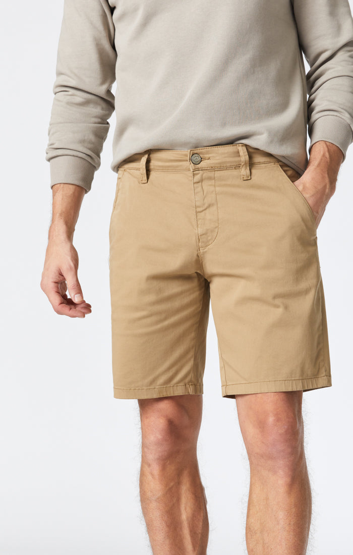 NEW 'JEFF' Short Rise Men's Shorts, Soft Stretch Twill - Khaki –