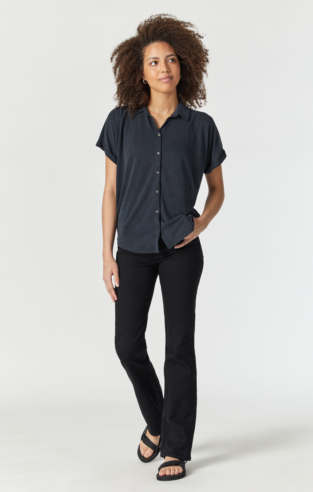 Mavi Women s Button Up Shirt In Black