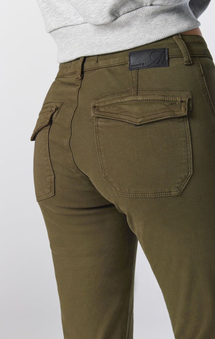 IVY SLIM CARGO PANTS IN DARK JADE TWILL - Mavi Jeans