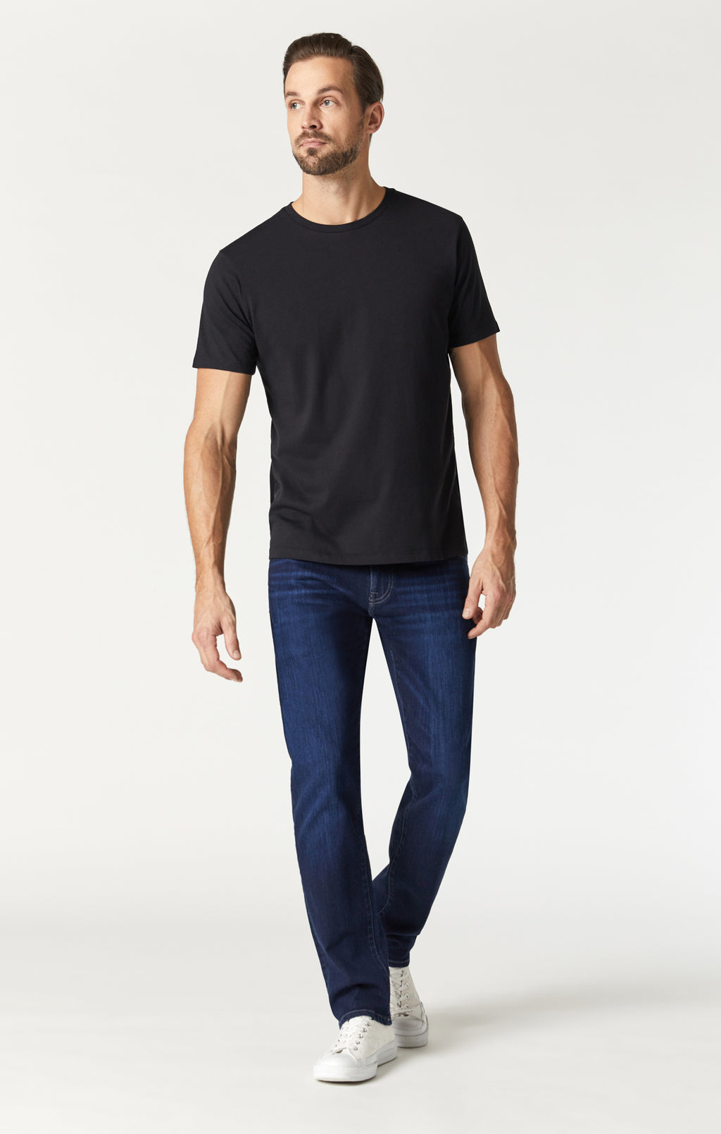 BASIC CREW NECK T-SHIRT IN BLACK - Mavi Jeans