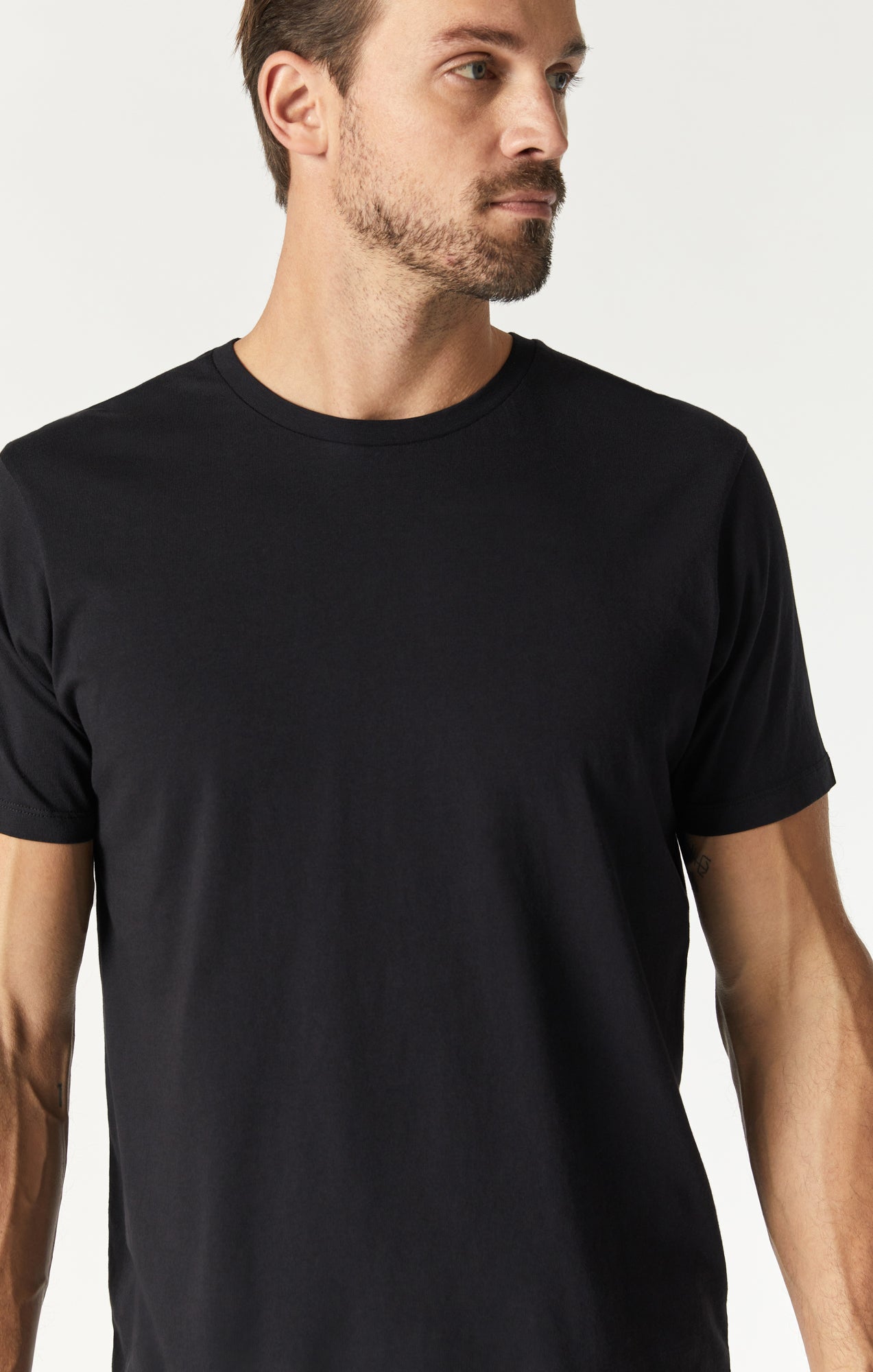 Mavi Men's Basic Crew Neck T-Shirt In Black