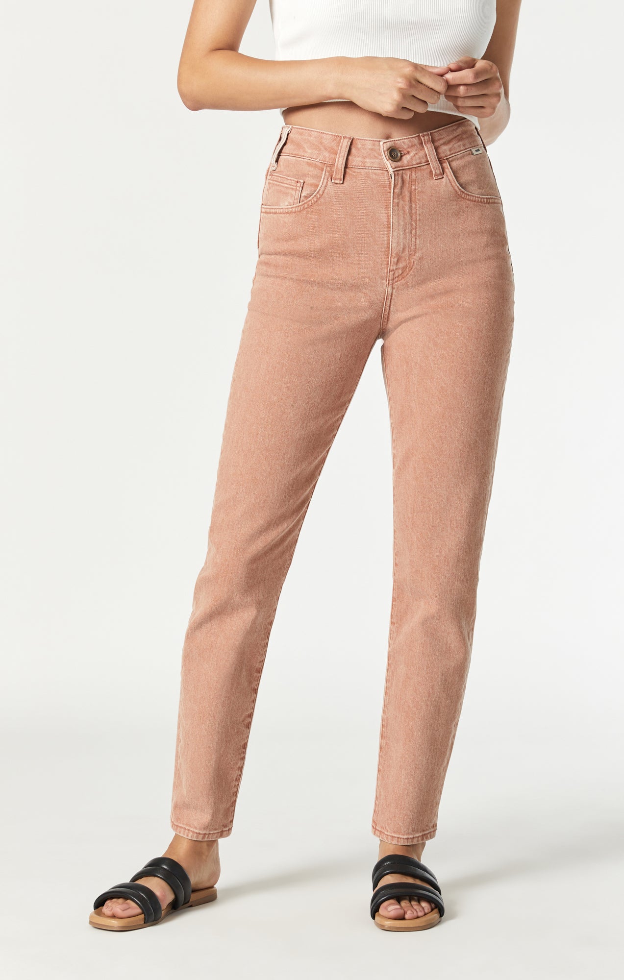 CINDY MOM JEANS IN SUNBURN NATURAL DYE - Mavi Jeans